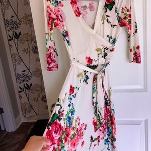 Maxi dress floral maternity sleeves